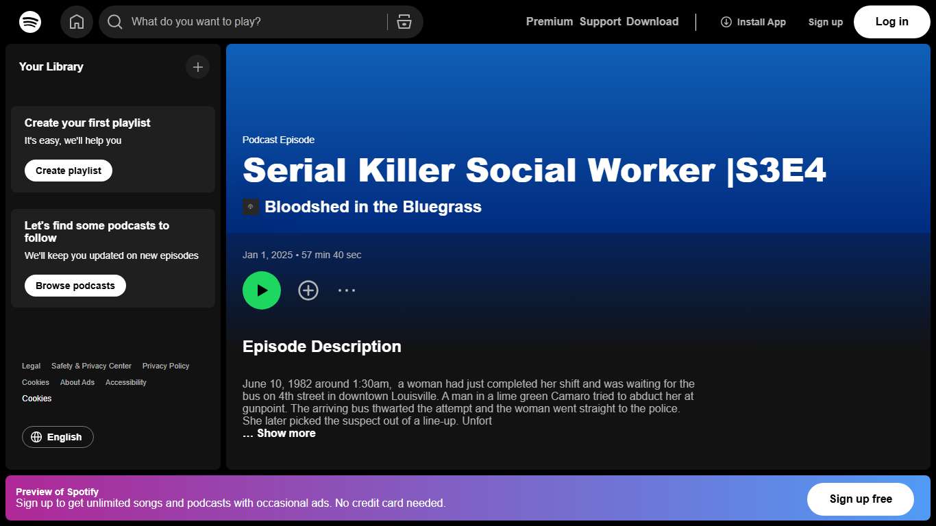Serial Killer Social Worker |S3E4 - Bloodshed in the Bluegrass Podcast on Spotify